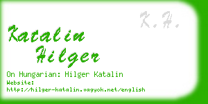 katalin hilger business card